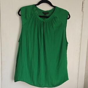 Banana Republic Vibrant Green Sleeveless Blouse Sz XL